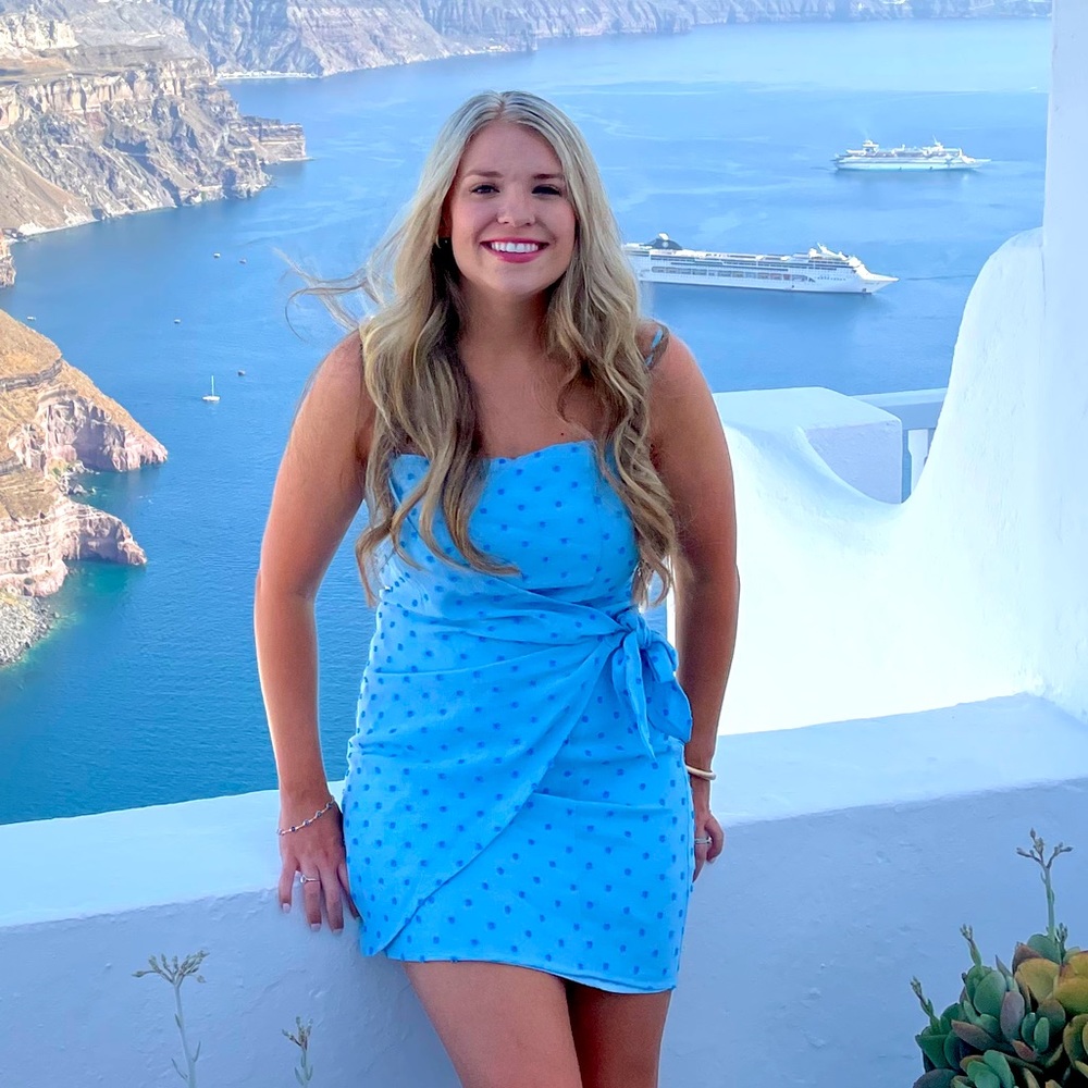 Blue Polkadot Dress